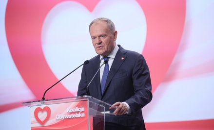Premier Donald Tusk podczas Rady Krajowej Koalicji Obywatelskiej w Ursynowskim Centrum Kultury „Alte