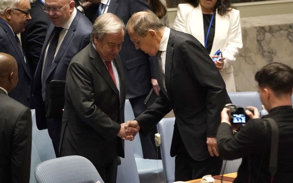 Antonio Guterres i Siergiej Ławrow, 24 kwietnia