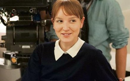 Ana?s Demoustier (Claire) i reżyser François Ozon na planie