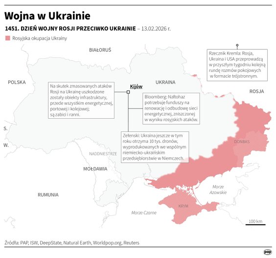 Sytuacja na Ukrainie w 1451 dniu wojny