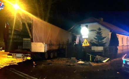 Rozpędzony tir zatrzymał się w dziecięcej sypialni