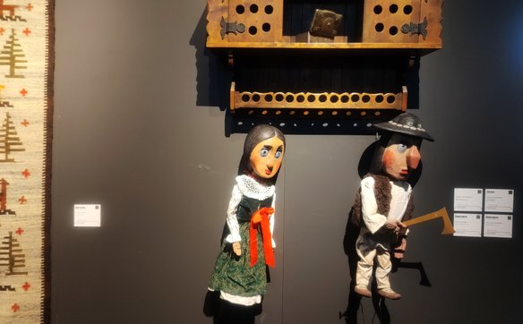 Lalki teatralne Kazimierza Mikulskiego „Góralka” i „Góral z ciupagą” Fot. Monika Kuc