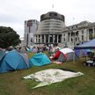 Protest przed parlamentem Nowej Zelandii