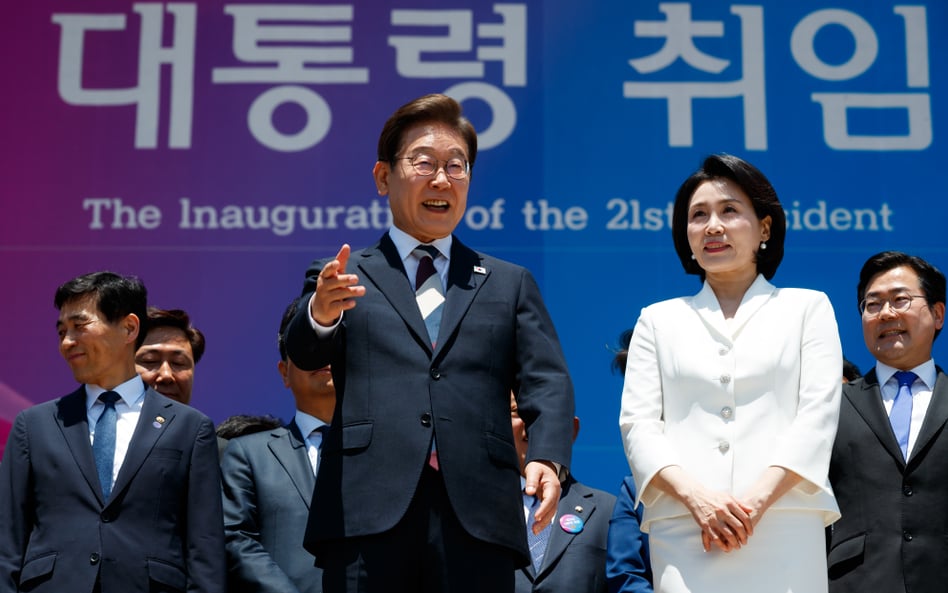Lee Jae-myung i jego żona Kim Hye-gyeong