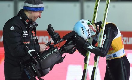 Kamil Stoch i telewizja w Oberstdorfie. W Pjongczangu kamer będzie jeszcze więcej.