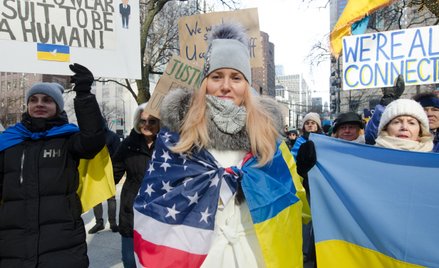 Demonstracja w Chicago, za współpracą USA z Ukrainą