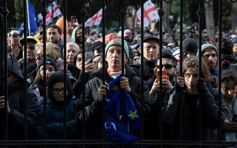 Manifestacja zwolenników Salome Zurabiszwili w Tbilisi