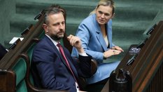Minister edukacji Barbara Nowacka (P) i wicepremier, minister obrony narodowej Władysław Kosiniak-Ka