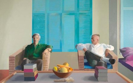 David Hockney „Christopher Isherwood i Don Bachardy”, 1968