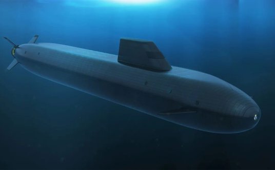 Wizja artystyczna strategicznego atomowego okrętu podwodnego HMS Dreadnought.