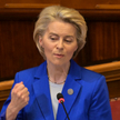 Wypowiedź przewodniczącej Ursuli von der Leyen (na zdjęciu) została podpisana: „Auschwitz, Polska”.