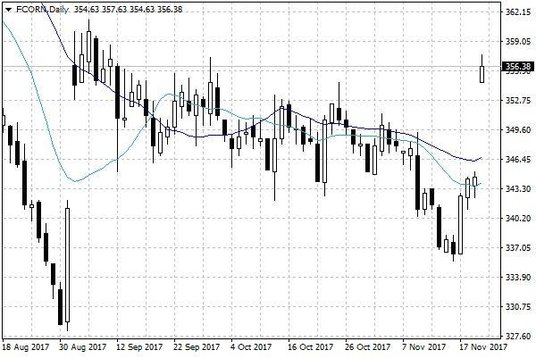 Notowania kukurydzy w USA – dane dzienne
