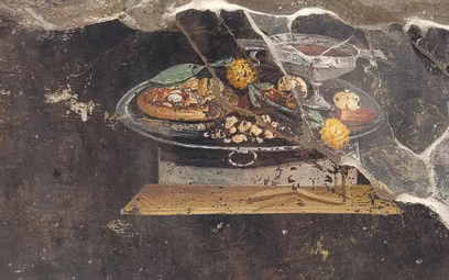 Fresk został odkryty na częściowo zawalonej ścianie jednego z budynków w Pompejach.
