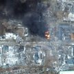 Zniszczenia po rosyjskim ostrzale w mieście Mariupol, zdjęcie satelitarne z 12 marca