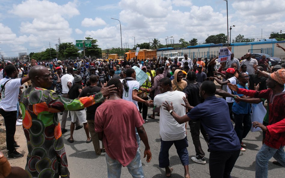 Przez Nigerię przetacza się fala antyrządowych protestów. Na zdjęciu - Lagos, 3 sierpnia 2024 r.