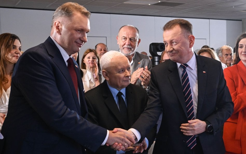 Przemysław Czarnek, Jarosław Kaczyński i Mariusz Błaszczak