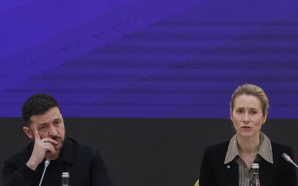 Wołodymyr Zełenski i Kaja Kallas, wiceprzewodnicząca Komisji Europejskiej