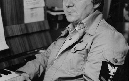 Jerzy Milian w studiu Polskiego Radia w Katowicach, lata 70.