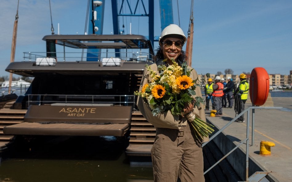 Wodowanie katamaranu Asante odbyło się w stoczni Sunreef Yachts w Gdańsku.