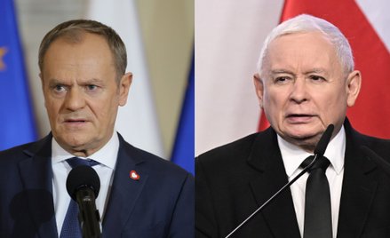 Premier Donald Tusk i prezes PiS Jarosław Kaczyński