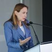 Minister funduszy i polityki regionalnej Katarzyna Pełczyńska-Nałęcz podczas konferencji prasowej w 