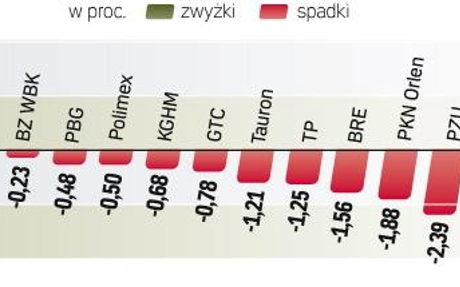 W trakcie notowań spadek WIG20 przekraczał 1,6 proc. Skalę zniżki udało się inwestorom ograniczyć po