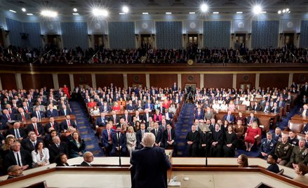 Donald Trump wygłasza w Kongresie orędzie o stanie państwa