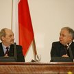Uroczyste ogłoszenie raportu z likwidacji WSI. Na zdjęciu Antoni Macierewicz i prezydent Lech Kaczyń