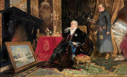 Były król Polski Stanisław August Poniatowski w Petersburgu. Obraz olejny Jana Czesława Moniuszki z 