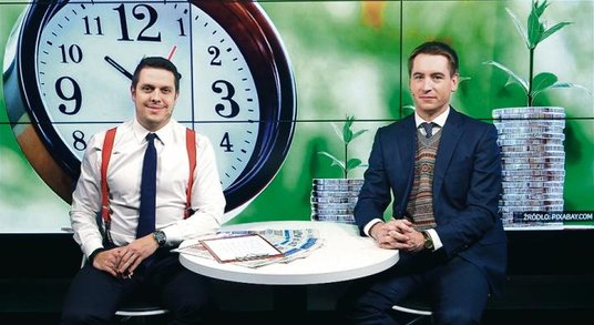 Kamil Szymański, wicedyrektor departamentu rynków regulowanych w DM mBanku i Przemysław Tychmanowicz