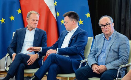 Donald Tusk na razie bezskutecznie przekonuje Szymona Hołownię, Włodzimierza Czarzastego i innych li