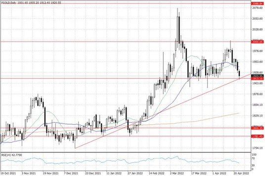 Notowania złota – dane dzienne