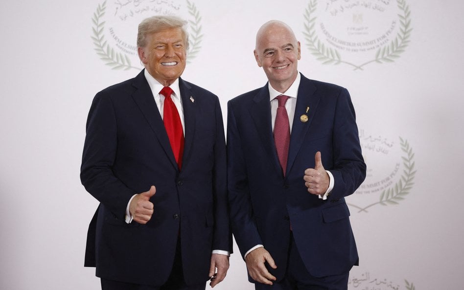 Prezydent FIFA Gianni Infantino i prezydent USA Donald Trump