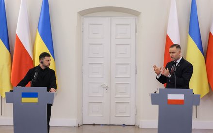 Wołodymyr Zełenski i Karol Nawrocki