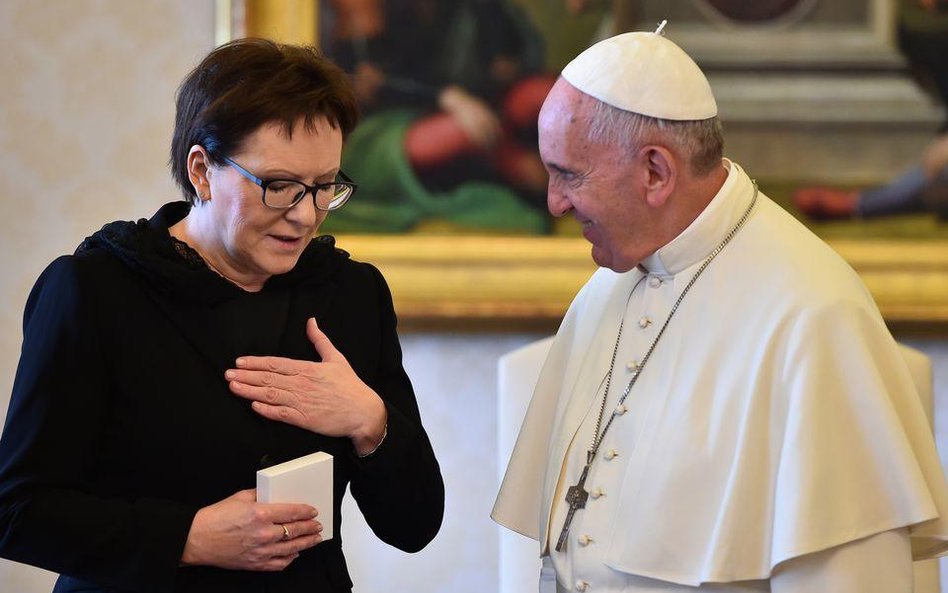 Spotkanie premier Ewy Kopacz z papieżem Franciszkiem