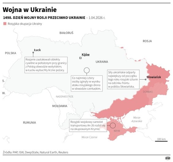 Tak wyglądała sytuacja na Ukrainie w 1498 dniu wojny