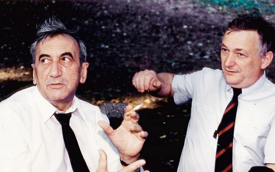 Z premierem Tadeuszem Mazowieckim podczas jego wizyty w Nowym Jorku w 1990 r.