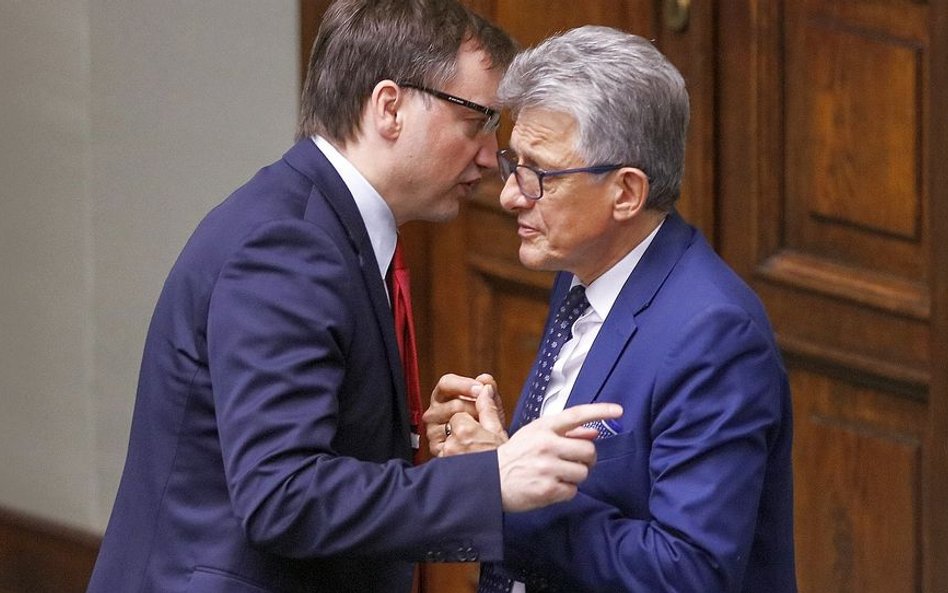 Minister sprawiedliwości Zbigniew Ziobro i poseł Stanisław Piotrowicz