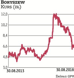 Kurs akcji Boryszewa mimo niezłych wyników spadł przez rok o 33 proc., do 6,87 zł (choć trzeba pamię