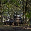 Ukraińscy żołnierze zjeżdżają czołgiem T-64 z linii frontu w pobliżu Bachmutu