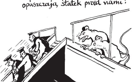 Komentarz rysunkowy. Tonący okręt