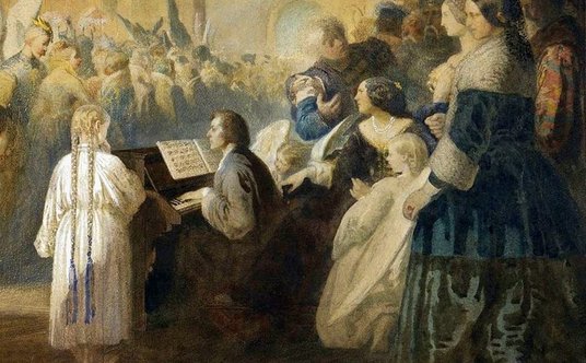 Teofil Kwiatkowski „Chopin's Polonaise – a Ball in Hôtel Lambert in Paris”, 1859 (Polonez Chopina – 