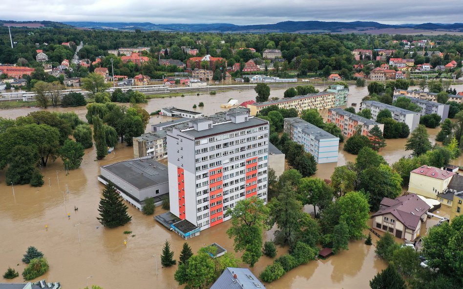 Kłodzko - zalane centrum miasta