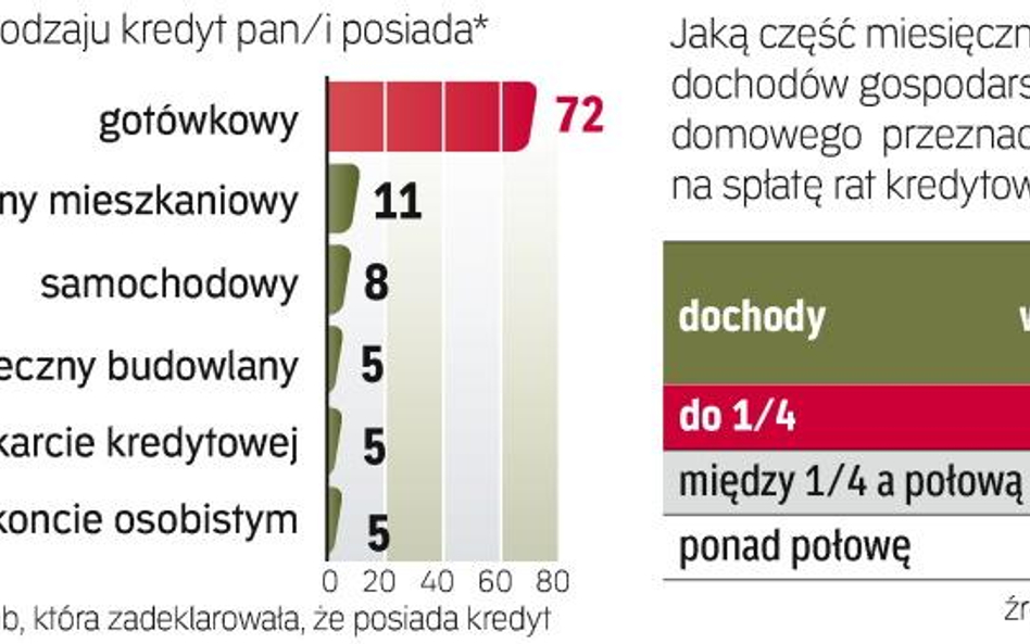 Najwięcej osób ma pożyczkę gotówkową. Banki spodziewają się wzrostu popytu na kredyty konsumpcyjne w