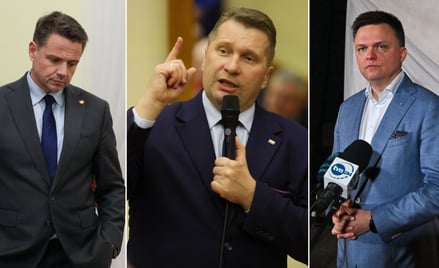 Rafał Trzaskowski, Przemysław Czarnek i Szymon Hołownia