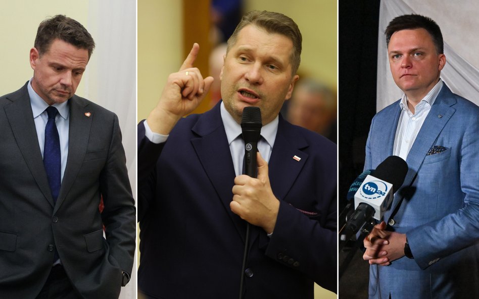 Rafał Trzaskowski, Przemysław Czarnek i Szymon Hołownia