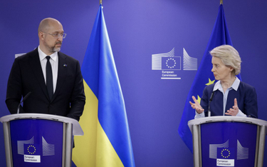 UE chce się przygotować na nowych członków Na zdjęciu premier Ukrainy Denys Szmyhal i szefowa KE Urs