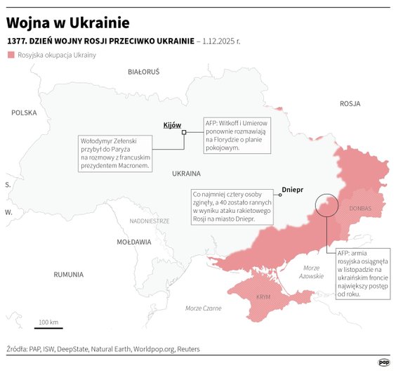 Tak wyglądała sytuacja na froncie w 1377 dniu wojny