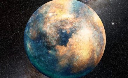 Masa planetarna obiektu jest większa od Marsa, a mniejsza od Ziemi