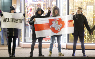 Nieliczna pikieta w Mińsku w obronie nizależności kraju